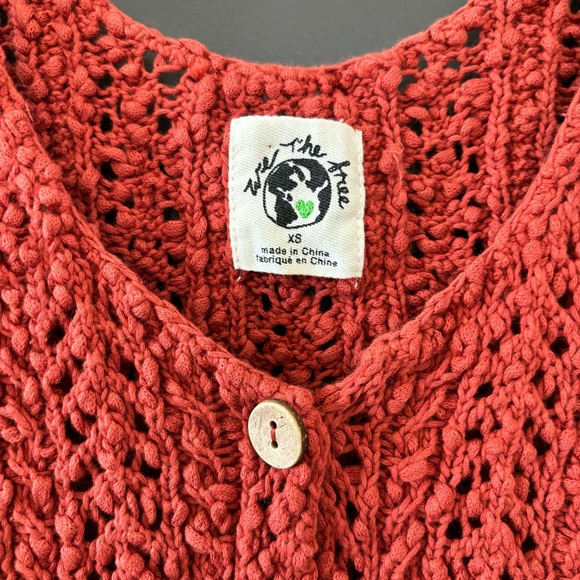 Free People Stanley Crochet Knit Tank in Rust/Iron We the Free Size XS - Picture 5 of 8